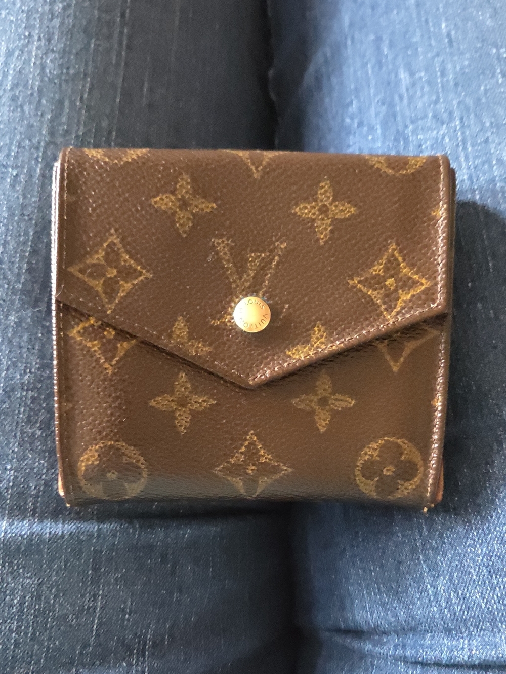 Louis Vuitton Monogram Envelope Coin Card Holder in Brown